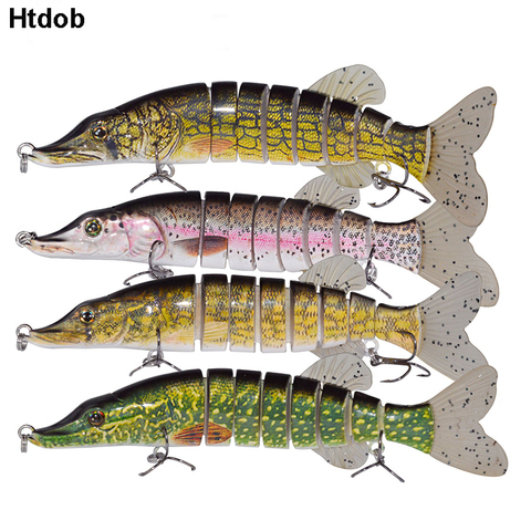 Htdob 8 Segments Jointed Pike Bait 20cm 70g 3D Eyes Lifelike Hard Baits Wobbler Crankbait Fishing Lures Tackle Swimbaits ► Photo 1/6