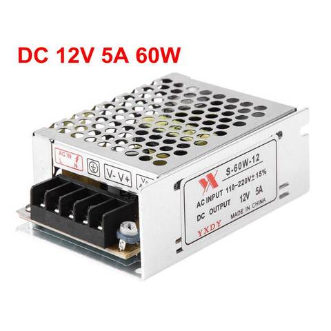 DC 12V 5A 60W Lighting Transformer LED Driver Power Adapter Switch for LED Strip Light Switch Power Supply Lighting Transformer ► Photo 1/6