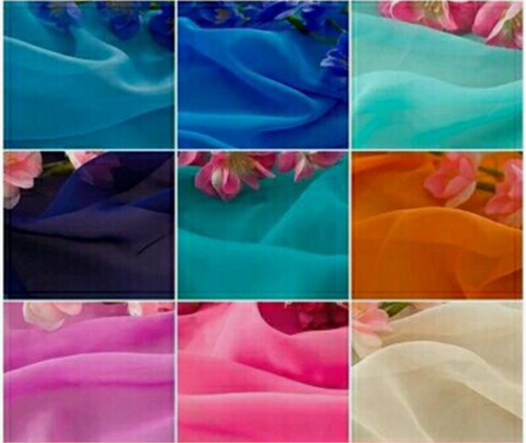 150cm width Chiffon fabric soft fabric for dress lining cloth material 30d georgette fabrics wedding ► Photo 1/6