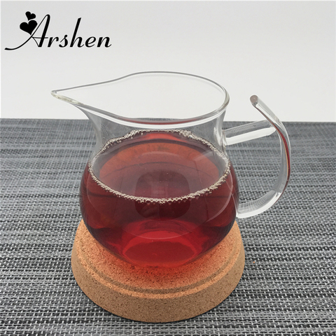 Arshen Handmade 250ml Clear Heat Resisting Single Layer Handle Tea Cup Pitcher Heat Insulation Chinese Kongfu BlackTea Cup ► Photo 1/6
