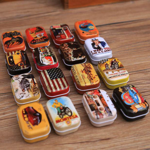 Premium Portable American Style Mini Travel Tin Box 1PC Zakka