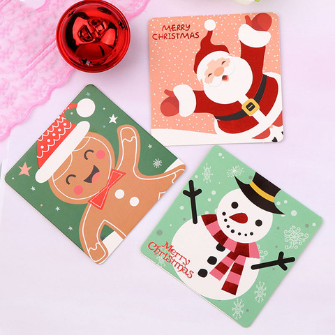 Mini Santa Claus Merry Christmas Tree Paper Greeting Postcards Wishes Craft DIY Kids Festival Greet Cards Gift Kawaii Stationery ► Photo 1/6