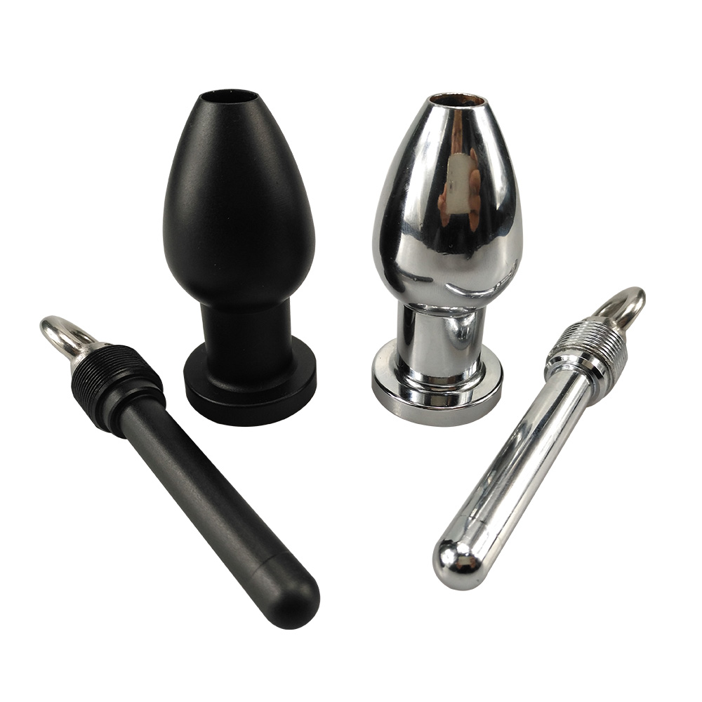 Gold Stainless Steel Hollow Anal Plug For Male And Female Anal