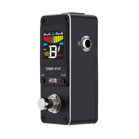 AROMA AT-07 Mini Foot Guitar Tuner Effect Pedal Guitarra Chromatic Tuning Metal Shell HD Display For STAGE And STUDIO ► Photo 1/6