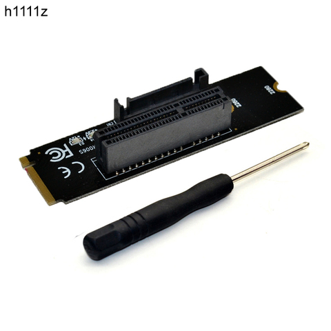Newest NGFF M.2 to PCI-E 4X Riser Card M2 M Key to PCIe X4 Adapter with LED Indicator SATA Power Riser for Bitcoin Miner Mining ► Photo 1/6
