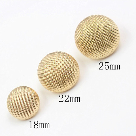 18mm 22mm 25mm 10pcs/lot metal buttons for clothes sweater coat decoration shirt gold buttons accessories DIY JS-0128 ► Photo 1/6