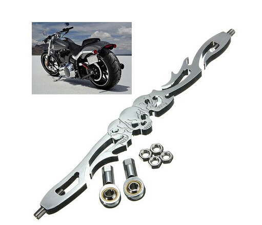 Chrome Skull Shift Linkage For Harley Softail Dyna Wide Glide Electra Road King