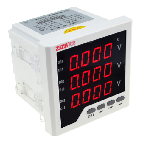 Intelligent Digital Display Voltmeter Three-phase AC Voltage Meter 96x 96mm Free Shipping 12003226 ► Photo 1/6