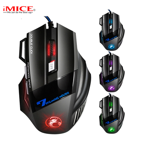 Professional Double Click 7 Buttons 3200DPI Gaming Mouse USB Wired Optical Computer Game Mouse Mice for PC Laptop for CSGO LOL ► Photo 1/6