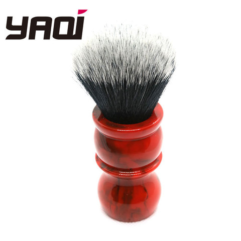 Yaqi Red Marble 24MM Men's Synthetic Hair Beard Brush Shaving Brush ► Photo 1/4