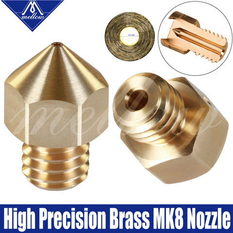 Mellow High Precision 3D Printer Parts Brass Mk8 Nozzles For Ender 3 Cr10 Tarantula Micro Swiss Hotend Brass Mk8 Nozzle ► Photo 1/6