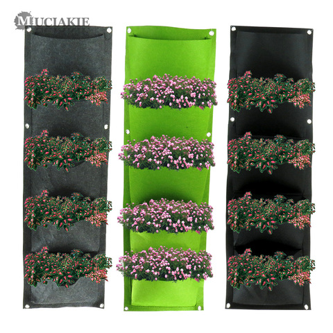 MUCIAKIE Hanging Wall Vertical Grow Bags 5/9/25/36/49/56/64 Small Pockets Indoor Yard Garden Bonsai Plant Bags Home Planter Bags ► Photo 1/1