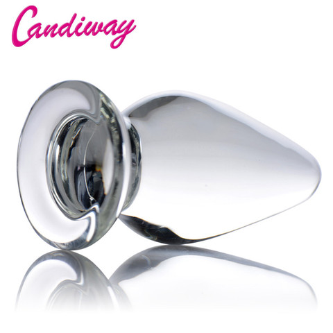 Candiway glass Anal Plug Clear crystal big Ball Tapered anus Butt Plug Sex Toys For Adults masturbation Sex Products Gay lesbian ► Photo 1/6