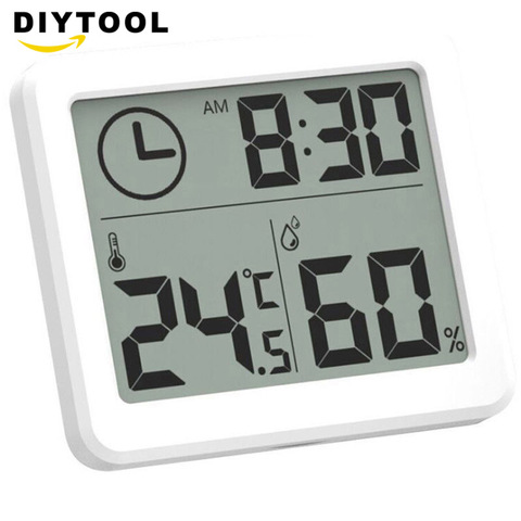 Weather Station Indoor Thermometer Hygrometer Digital LCD C/F Temperature Humidity Meter Alarm Clock instruments термометр ► Photo 1/6