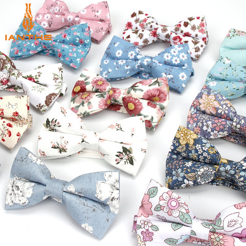 Fashion New Floral Bow Ties Cotton Print Bowtie Neckties For Men Wedding Party Business Suits Gravata Colorful Butterfly Cravats ► Photo 1/6