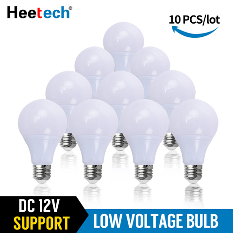 10PCS/LOT LED Bulb DC 12V Lamp E27 LED Light Lampada 3W 5W 7W 12W 15W 36W Bombillas Led Lighting For 12 Volts Low Voltages Bulbs ► Photo 1/6