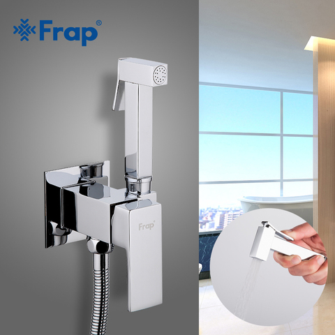 FRAP Bidet Faucets bathroom shower wall mounted bidet toilet faucet shower hygienic crane square bidet mixer portable sprayer ► Photo 1/6