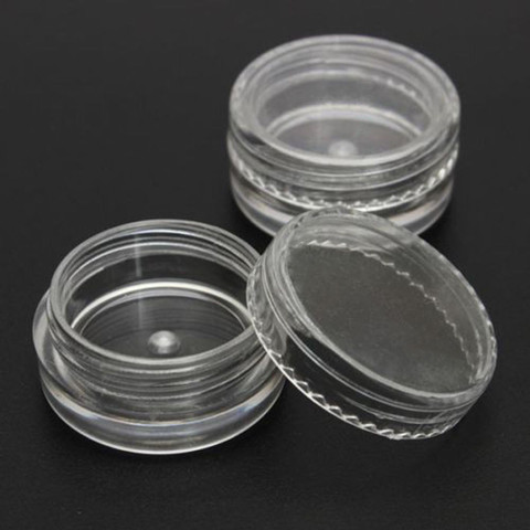 10Pcs Plastic Mini Cosmetic Manicure 3g Empty Jar Pot Nail Art Rhinestone Gems Powder Container Refillable Bottles ► Photo 1/6