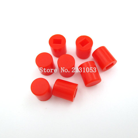 50PCS/Lot Tactile Push Button Switch Cap 6X7 6*7 mm Applies to 8.5*8.5mm 8*8mm Self-locking Switch Button Cap Red Color ► Photo 1/1