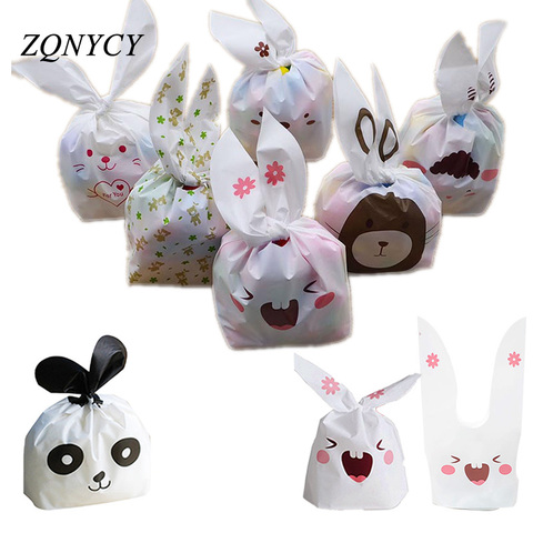 25pcs Bunny Cookies Bags Candy Biscuit Packaging Bag Birthday Wedding Favors Candy Gift Bags Easter Party Decoration Supplies ► Photo 1/6