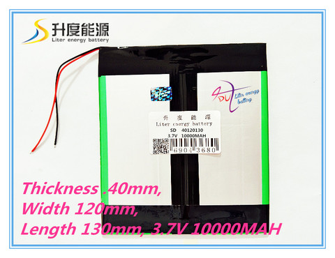 3.7V 10000mAH 40120130 (Real Capacity) Li-ion battery Battery Cell for 9.7