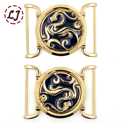 New arrived 45mm fashion women gold cilp square metal belt buckles crafts decoration Buckles DIY garment sew accessories PDK005 ► Photo 1/3