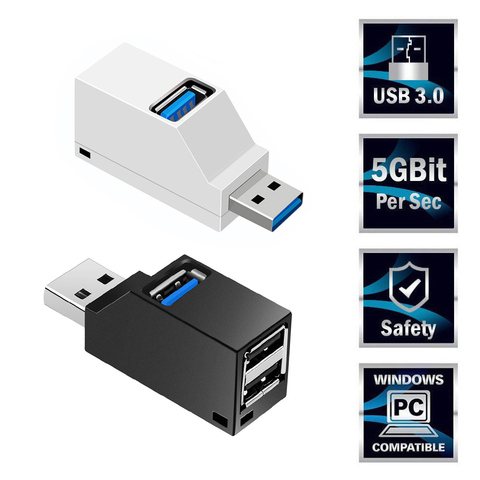 Mini 3 Ports USB 3.0 Splitter Hub High Speed ​​Data Transfer Splitter Box Adapter For PC Laptop MacBook Pro Accessories ► Photo 1/6