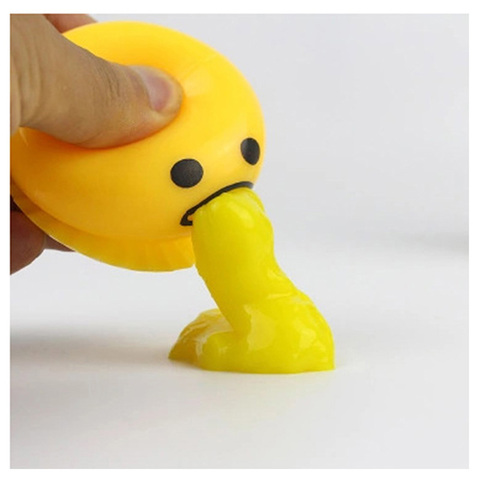 Novelty Gag Toy Practical Jokes Anti stress Vomiting Egg Yolk Lazy Brother Fun Gadget Squeezed Smiley face Creative Gift ► Photo 1/6
