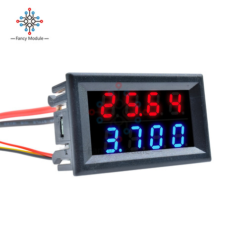 DC100V/200V 10A Digital Voltmeter Ammeter Red Blue 4bit Dual LED Display High Precision Voltage Meter Current Meter with 5 Wires ► Photo 1/6
