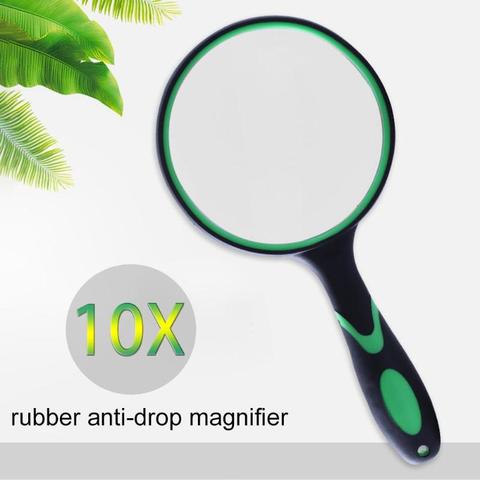 Portable 10X Magnifying Glass 60/70/80/90mm Handheld Magnifier