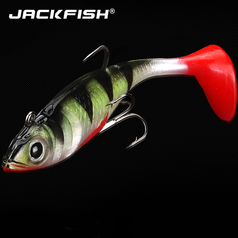 JACKFISH Whopper Popper 8cm/11G Topwater Fishing Lure Artificial Bait Soft Plopper Soft Rotating Tail Fishing Tackle Geer ► Photo 1/5