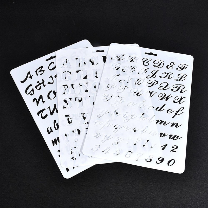 Letter Number Scrapbooking Paper Card Craft Layering Stencils Painting Craft DIY