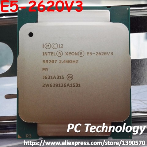 Original Intel Xeon E5 V3 E5-2620V3 CPU 6-CORE 2.40GHZ 15MB FCLGA2011-3 85W 22NM E5 2620V3 processor E5-2620 V3 free shipping ► Photo 1/2