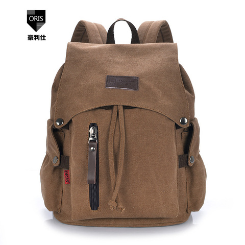 Fashion Men Daily Canvas Backpacks for Laptop Large Capacity Computer Schoolbags Casual Student School Bagpacks Travel Rucksacks ► Photo 1/6