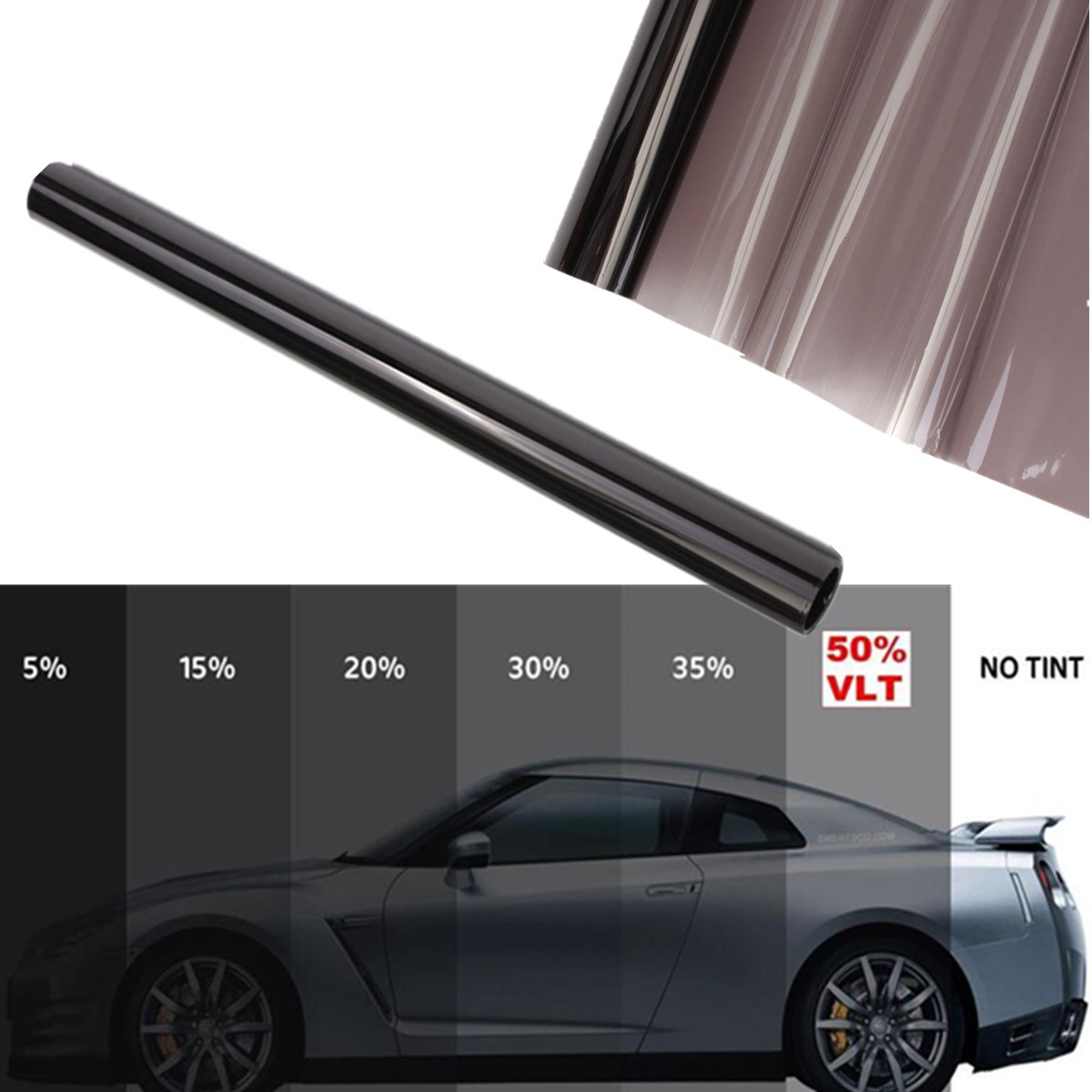 30" x50' Silver CHROME MIRROR Window Tint Car Home Commercial HP 2ply 20% 