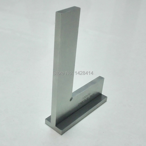 150*100mm DIN875/0 Grade Hardened Stainless Steel 90 degree Flat Edge Square With Wide Base 90degree Industrial Wide Base Sqaure ► Photo 1/6
