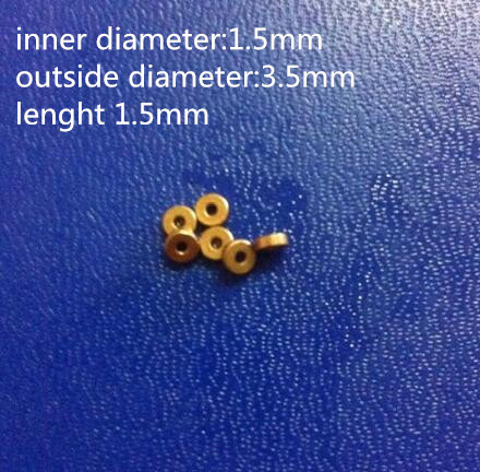 10pcs/lot ID1.5mm OD3.5mm Copper brass bushing guide sleeve Precision Oil bearing small bearing ► Photo 1/1