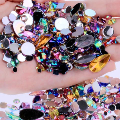Variety of Shapes and Sizes and Many Colors for 15g a Bag About 300pcs Flat Back Acrylic Rhinestones Face Decorations Face Gems ► Photo 1/6