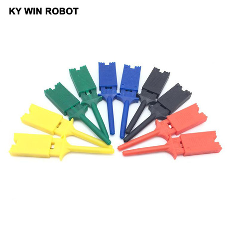 10pcs Test Hooks Clips for Logic Analyzers Logic Test Clip 5 Colors: Red Black Yellow Green Blue ► Photo 1/6