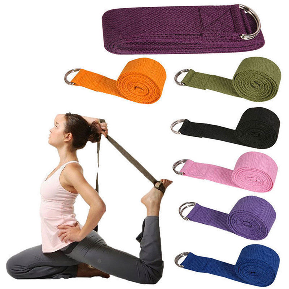 Leg Resistance Multi-Colors Yoga Stretch Strap Gym Rope Yoga Belts D-Ring Belt