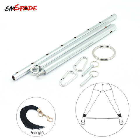 Smspade Sexy Toys for Couples Dados Sexuales Slave Stainless Steel Metal Adjustable Expandable Spreader Bar Restraints Shackles ► Photo 1/6