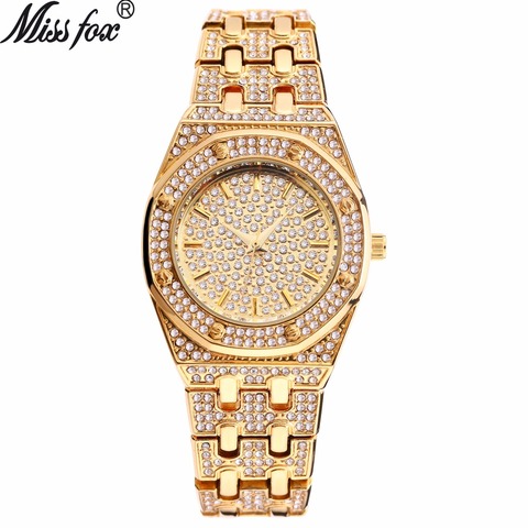 Tops Designer Brand Luxury Women Watches Best Selling 2022 Products Diamond Ap Watch Waterproof Women Gold Watch With Gift Box ► Photo 1/6