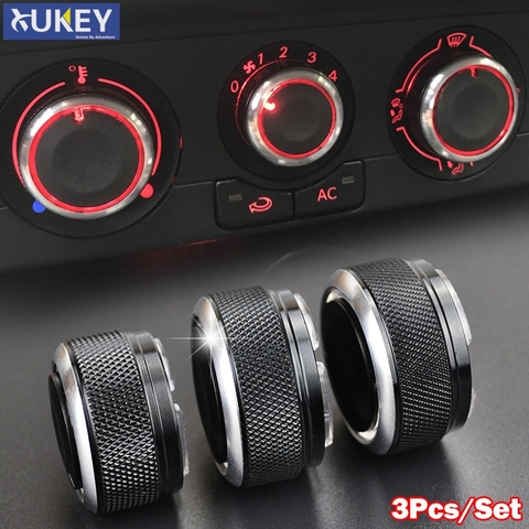 FIT FOR VW POLO 2003-2013 SWITCH KNOB KNOBS HEATER CLIMATE CONTROL BUTTONS DIALS FRAME RING A/C AIR CON COVER ACCESSORIES ► Photo 1/6