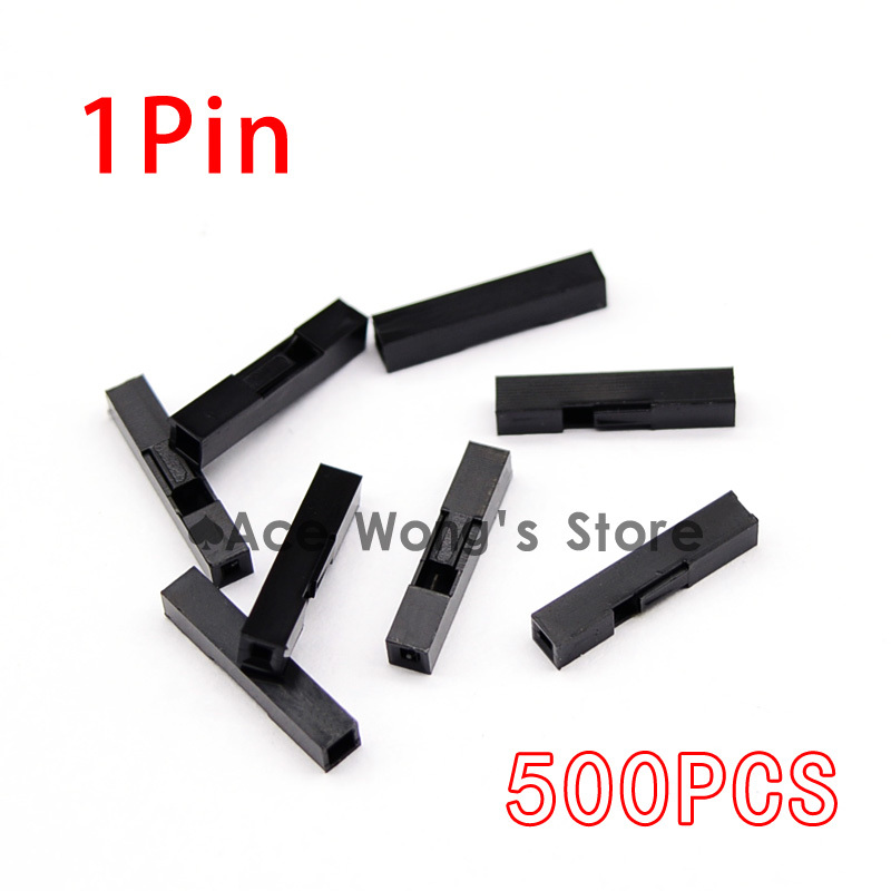 100Pcs 1P Dupont Jumper Wire Cable Housing Female Pin Connector 2.54mm Pitch 