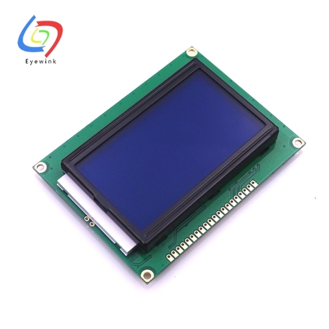 EYEWINK 128*64 DOTS LCD module 5V blue screen 12864 LCD with backlight ST7920 Parallel port LCD12864 ► Photo 1/4