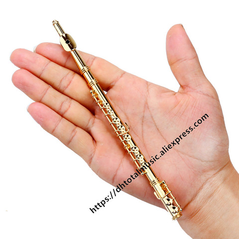 Dh Miniature Flute Model Mini Musical Instrument Dollhouse Accessories Ornaments Christmas Gift Home decoration ► Photo 1/6