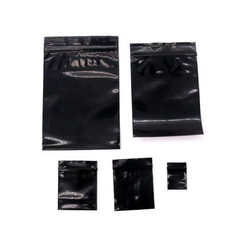 100pcs High-end Black Plastic Zip Lock Ziplock Bags Nuts Storage Package Small Jewelry packaging Reclosable poly Zip Bags Thick ► Photo 1/5