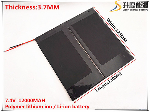 7.4V 12000mAH Li-ion battery for PIPO M6,M6Pro ,M6Pro 3G ,Freelander PD800 Tablet PC, 37*125*130mm ► Photo 1/4