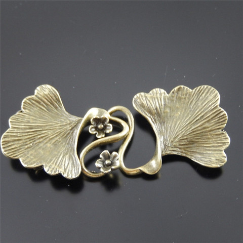 (8Pieces) Retro Bronze Tone Copper Ginkgo Leaves Necklace Pendant Bracelet Charms 29*26mm  Women Bohemia Jewelry Findings  04625 ► Photo 1/6