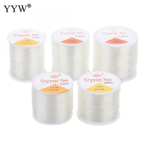 100m/PC DIY Crystal Beading Stretch Cord Elastic Line,0.5/1mm Transparent Clear Round Beading Wire/String/Thread Jewelry Making ► Photo 1/6